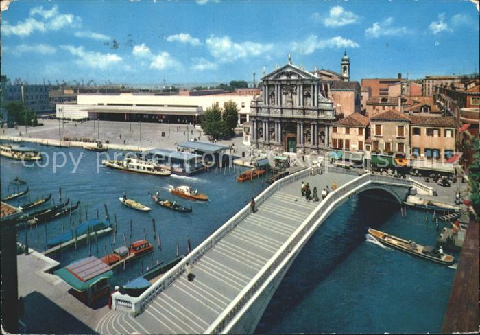 Venezia Venedig FF ss Bahnhof Scalzi Kirche und Bruecke