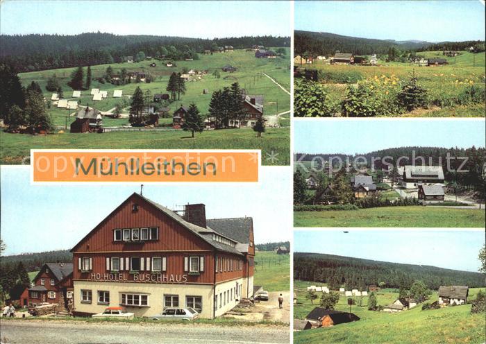 Muehlleiten Vogtland Panorama Teilansichten HO Hotel Buschhaus