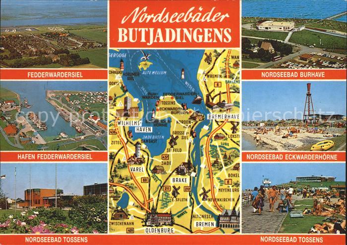 Butjadingen Nordseebaeder Fedderwardersiel Burhave Eckwarderhoehe Tossens uebers