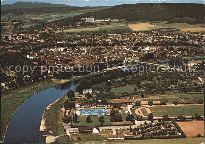 Hoexter Weser Fliegeraufnahme