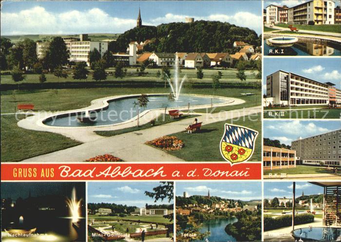 Bad Abbach Kurpark Rheumaklinik I bis III Minigolfplatz Totale