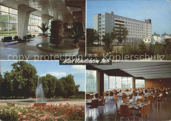 Bad Windsheim Sanatorium Frankenland Wandelhalle Kurpark Speisesaal