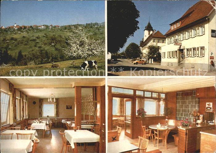 Frickenhofen Gschwend Schwaebischer Wald Strassenpartie Gasthof Sonne Gastraum