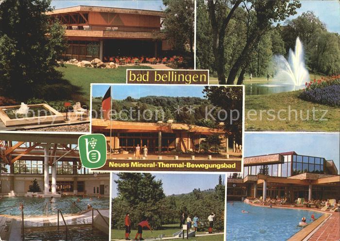Bad Bellingen Mineral Thermalbad Park Fontaene Hallenbad Minigolfanlage