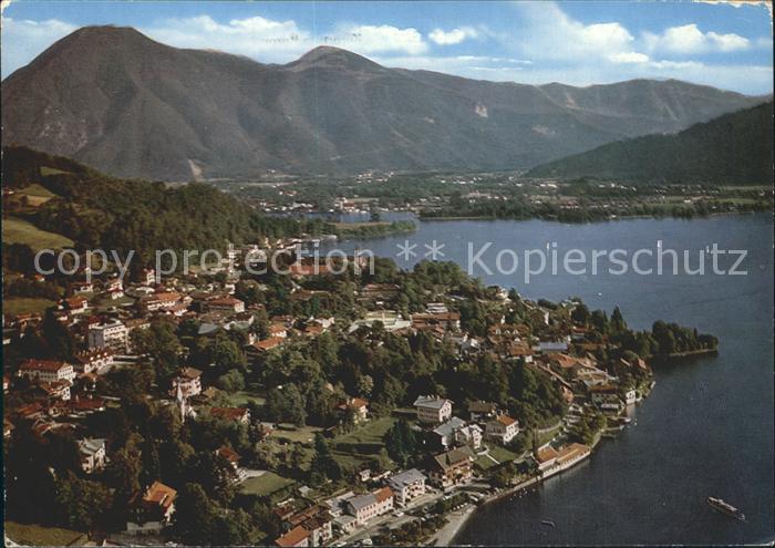 Tegernsee Bayern mit Wallberg und Blaubergen Fliegeraufnahme