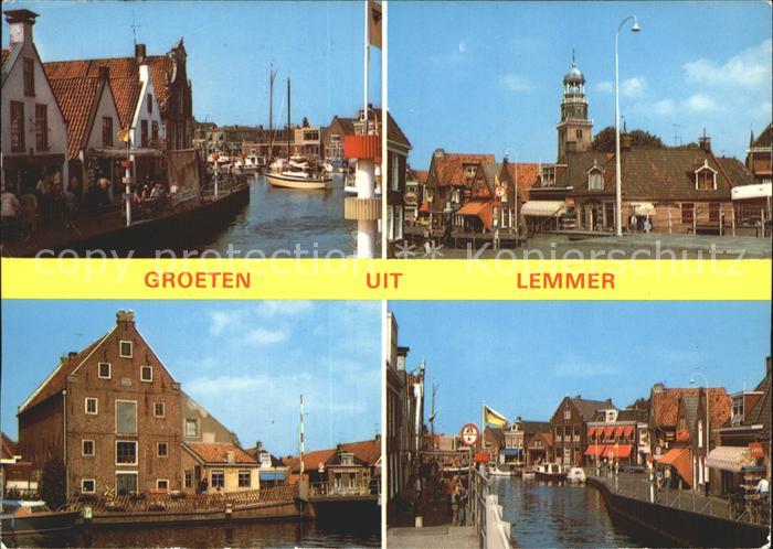 Lemmer Grachten Teilansichten Kirche