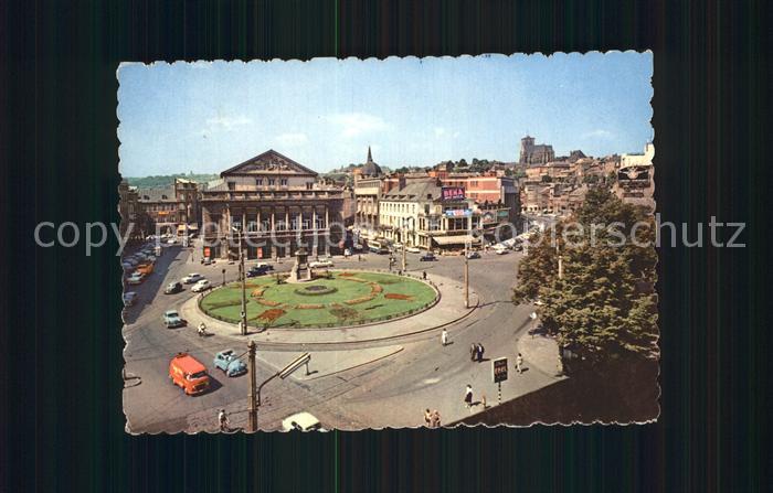 Liege Luettich Theatre royal et statue Gretry