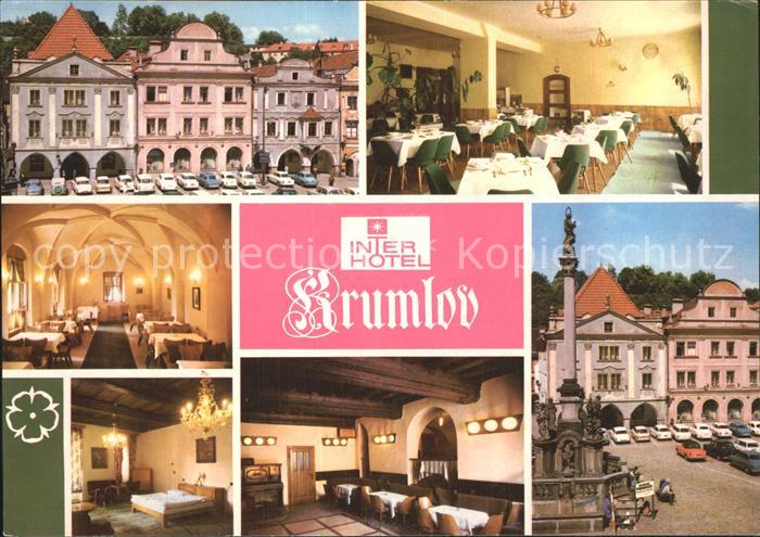 Krumlov Interhotel Krumlov Gastraeume Speisesaal Zimmer Brunnen