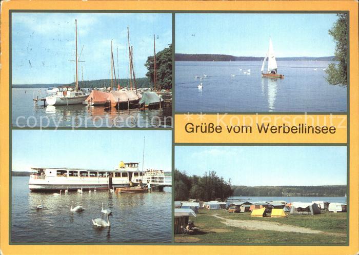 Werbellinsee-Altenhof Bootshafen MS Altwarp Schiffsanlegestelle Zeltplatz