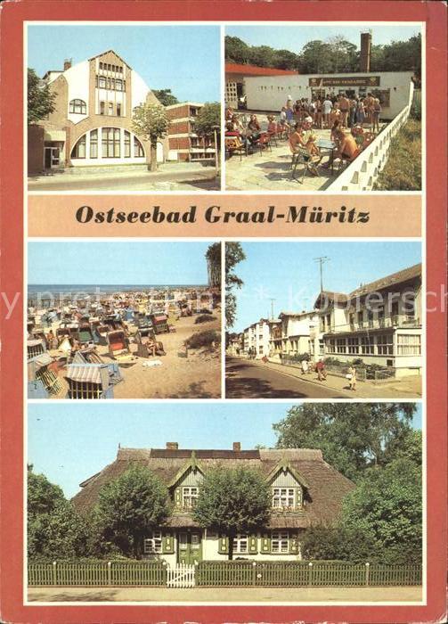 Graal-Mueritz Ostseebad Strandperle Cafe Eis Terrasse Strand Rosa Luxemburg Str