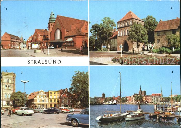 Stralsund Mecklenburg Vorpommern Bahnhof Kniepertor Leninplatz Hafenpartie
