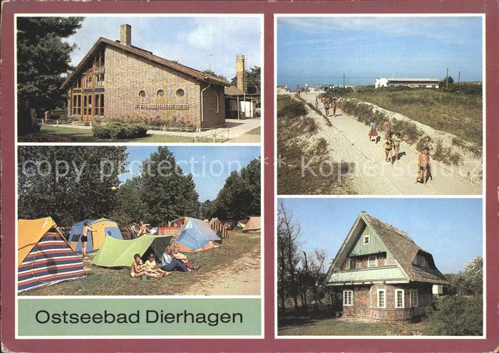 Dierhagen Ostseebad Ferienheim des VEB Rostock Campingplatz Strandzugang Rohrged