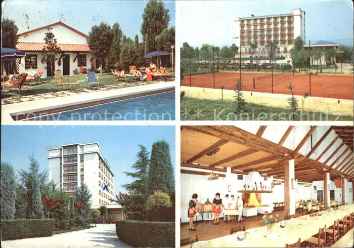 Montegrotto Terme Hotel Terme Antoniano Tennisplatz Swimmingpool Speisesaal