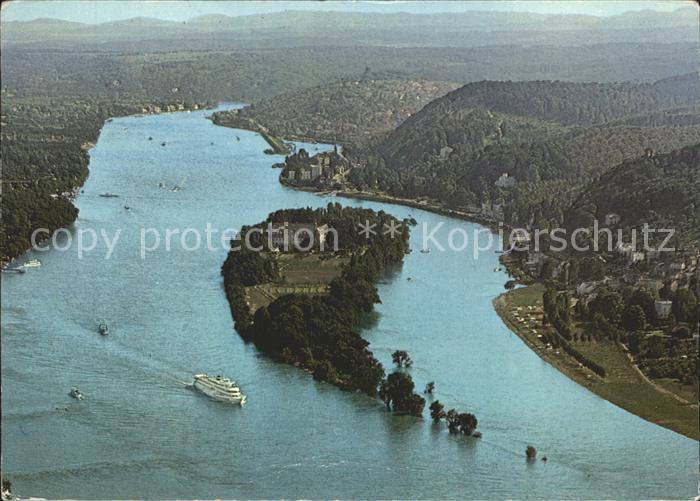 Koenigswinter Insel Nonnenwerth Fliegeraufnahme