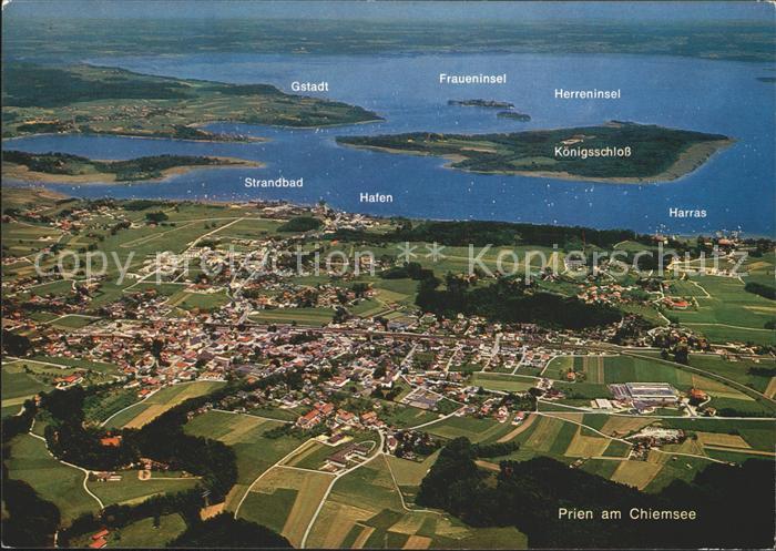 Prien Chiemsee Fliegeraufnahme