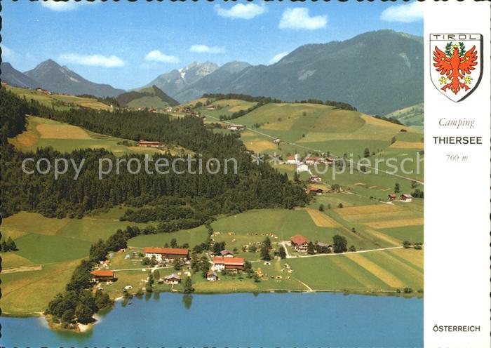 Thiersee Camping Thiersee mit Sonnwendjoch Fliegeraufnahme