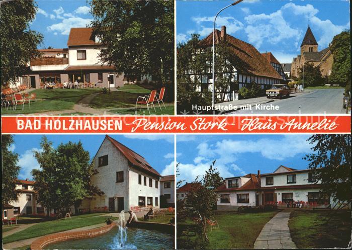 Bad Holzhausen Luebbecke Pension Stork Haus Annelie Hauptstr Kirche Brunnen