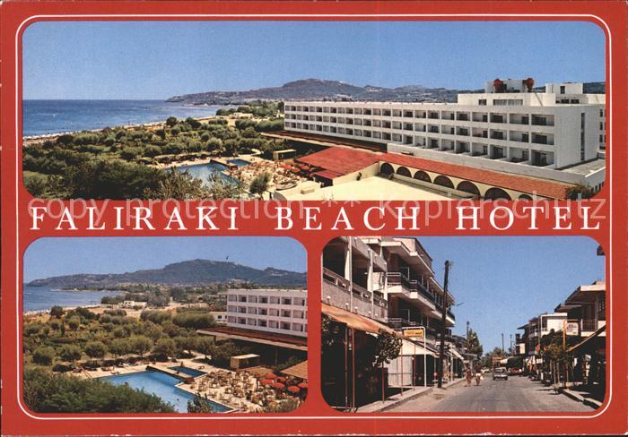 Rhodos Rhodes aegaeis Faliraki Beach Hotel Swimmingpool Strassenpartie