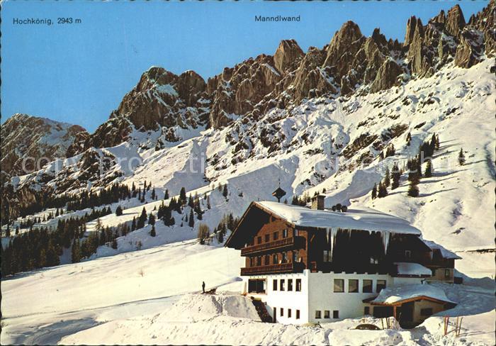Muehlbach Hochkoenig Arthurhaus mit Manndlwand