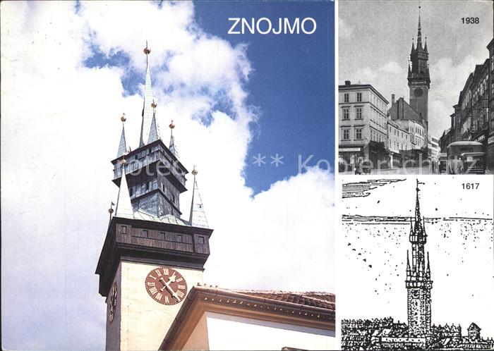 Znojmo Rathausturm 1938 und 1617