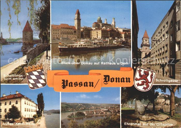 PAssAU Bayern Schrottgasse Ehrenmal Ortspitze Rathaus Dom