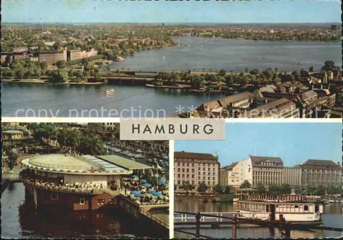 HAMBURG CITY Binnen- und Aussenalster Alsterpavillon Jungfernstieg
