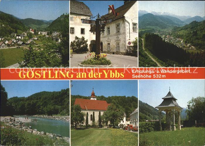 Goestling Ybbs Kirche Pavillon Wegweiser