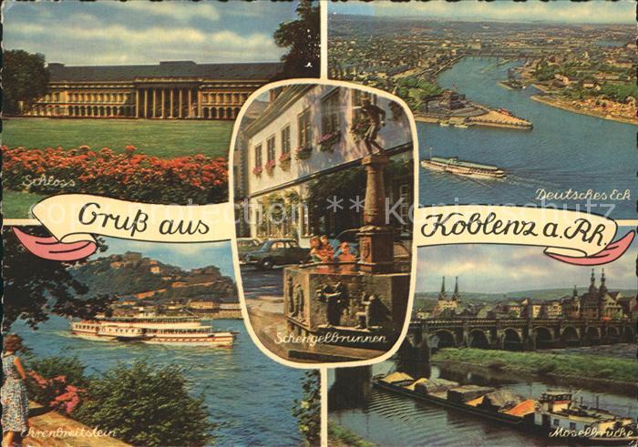 Koblenz Rhein Deutsches Eck Schloss Moselbruecke