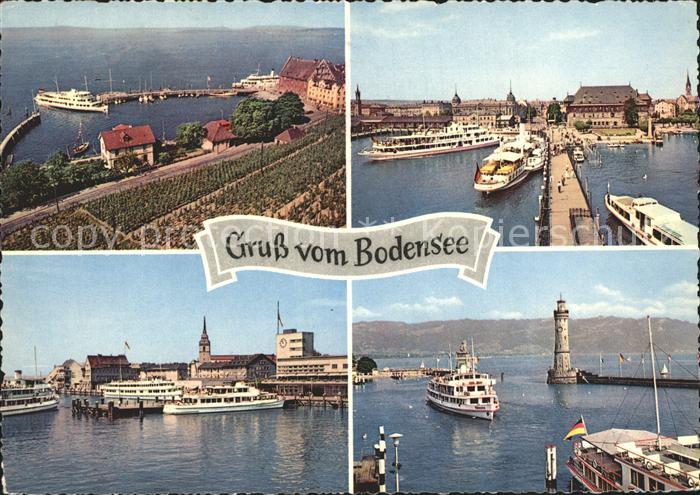 Meersburg Bodensee Hafen See Panorama