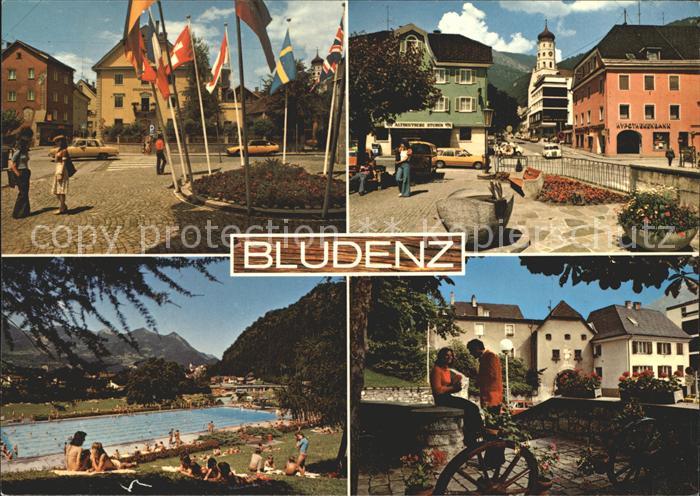 Bludenz Vorarlberg Freiheitsplatz Haldenbad Oberes Tor Postpark
