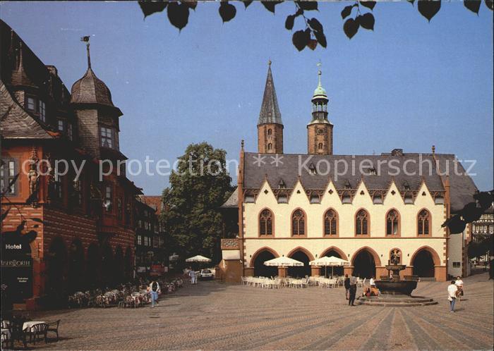 GOSLAR Harz Niedersachsen Marktplatz Rathaus Marktkirche