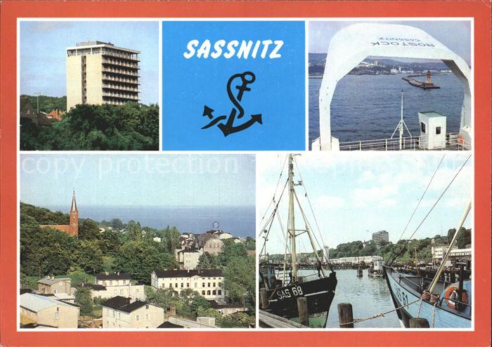 Sassnitz Ostseebad Ruegen Ruegenhotel Seeblick zur Mole Fischereihafen