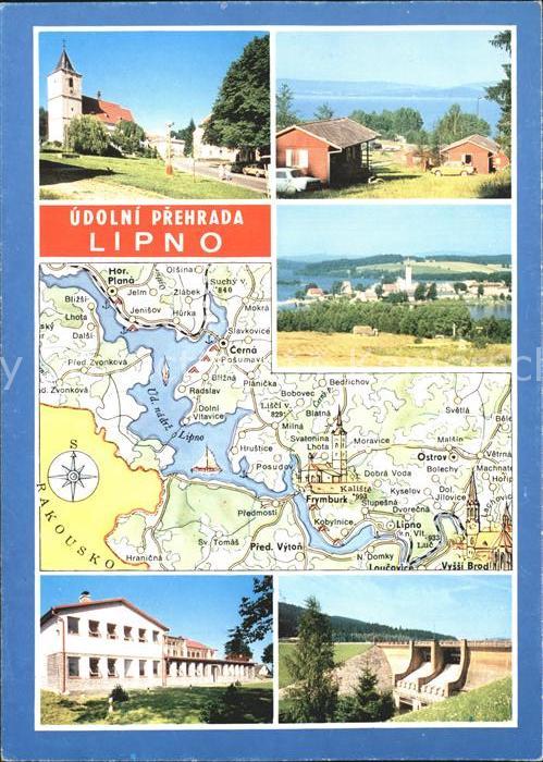 Lipno Landkarte Horni Plana Frymburk Prehrada