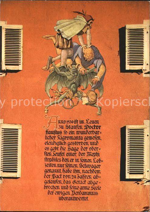 Staufen Breisgau Inschrift am Loewen