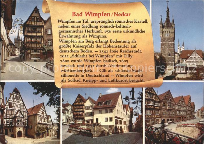 Bad Wimpfen Marktplatz Kirche Fachwerkhaeuser Turm