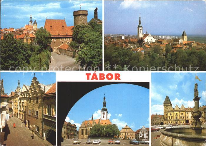Tabor Czechia Burg Brunnen Panorama