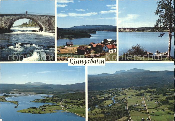 Ljungadalen Fliegeraufnahme Bruecke See