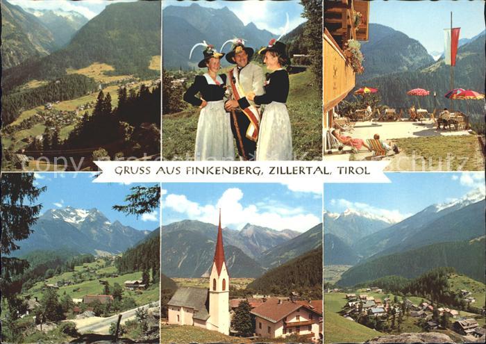 Finkenberg Tirol Blick gegen Finkenberg und Gruenberg Brandberg Kolm Persal