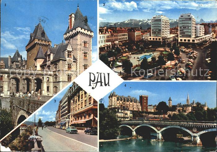 Pau 64 La Place Clemenceau Le Gare Le Chateau