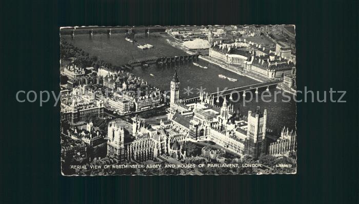 London Fliegeraufnahme Westminster Abbey and House of Parliament
