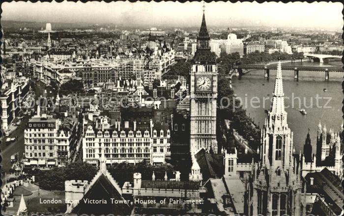 London from Victoria Tower Houses of Parliament