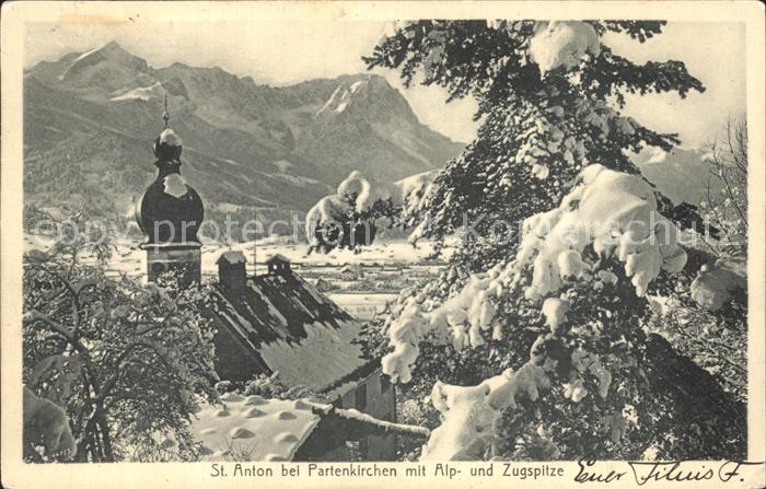 GARMISCH-PARTENKIRCHEN Bayern St. Anton mit Zugspitze