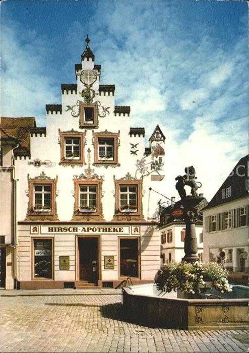 Offenburg Loewenbrunnen Hirschapotheke Fischmarkt