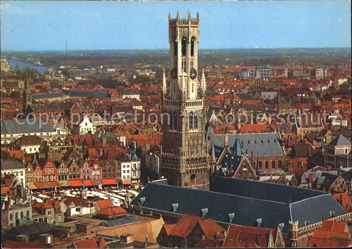 BRUGGE Bruges Belgie Hallen mit Dem Belfried