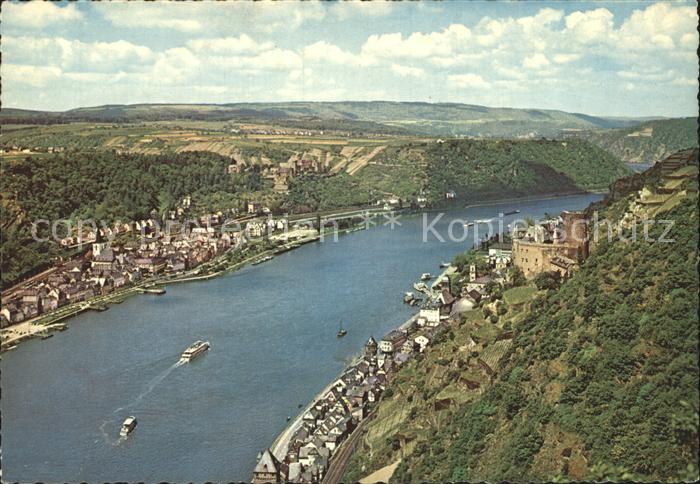 St Goar Fliegeraufnahme Rheinpartie
