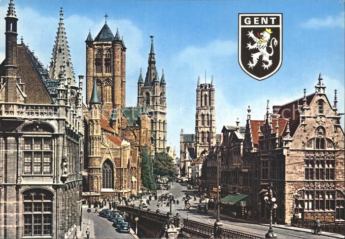 Gent Gand Flandre Sint Nikolaaskerk Belfort en Sint-Baafskerk