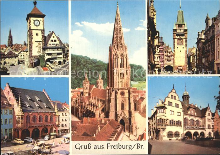 Freiburg Breisgau Schwabentor Martinstor Muenster Kaufhaus Rathaus
