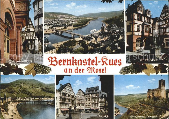 BERNKASTEL-KUES Berncastel Rheinland-Pfalz Moselpartie Rathaus Spitzgiebelhaus B