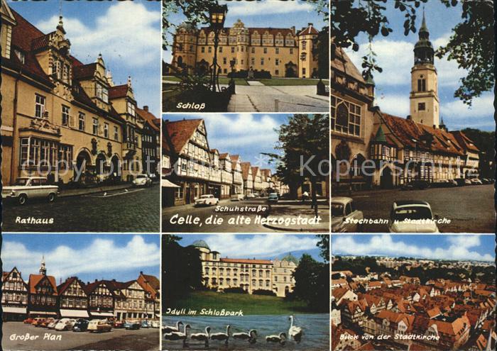 Celle Niedersachsen Rathaus Stechbahn Schuhstrasse Schlosspark