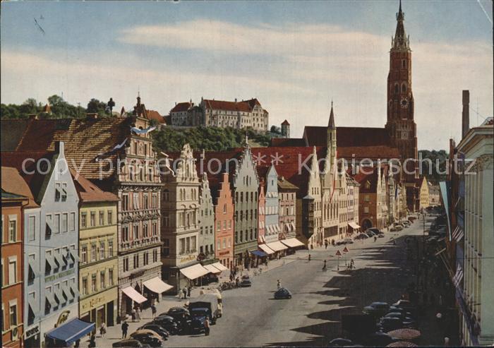 Landshut Isar Altstadt und Burg Trausnitz
